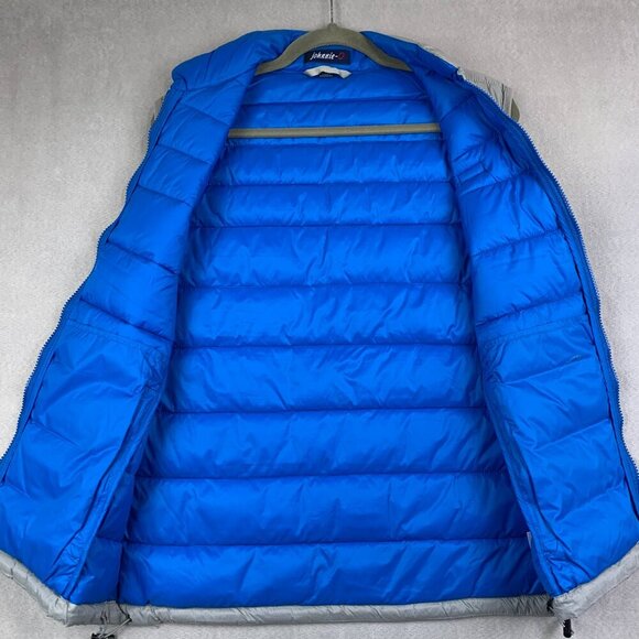 Johnnie-O Mens Hudson Vest Small Light Gray Full Zip Sleeveless Puffer Nylon - Picture 6 of 16